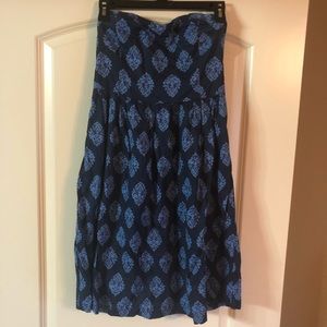 Old Navy Size 6 Navy Strapless Sun Dress